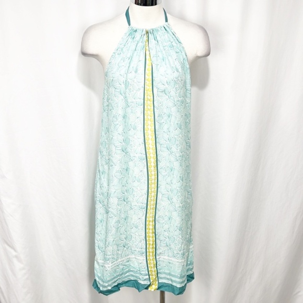 Tommy Bahama Etched Dots Halter Dress Seafoam Green size small - Picture 2 of 8